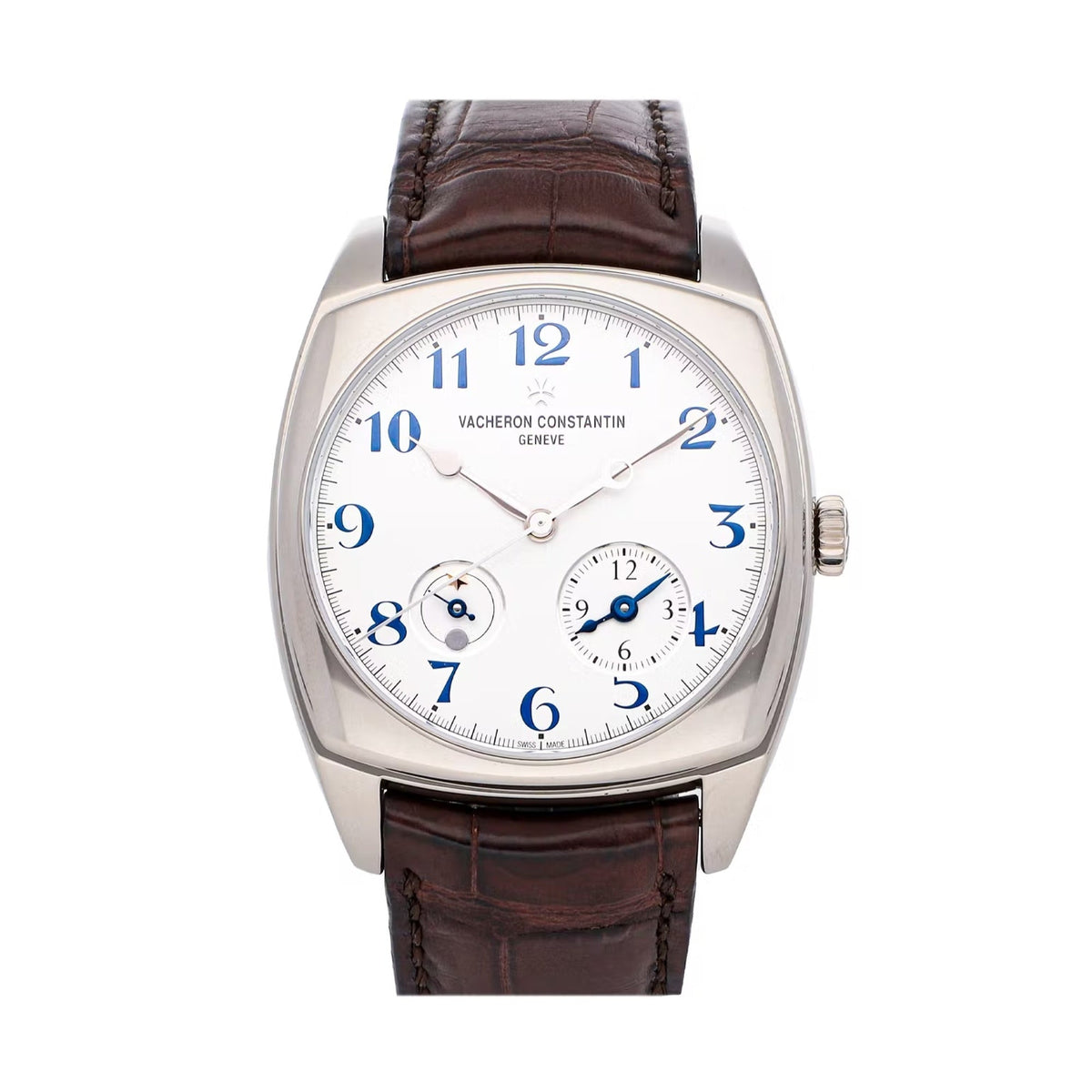 Vacheron Constantin Men's 7810S-000G-B050 Historiques Chronograph Brown Leather Watch