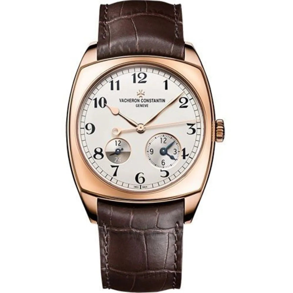 Vacheron Constantin Men's 7810S-000R-B141 Harmony Dual Time Chronograph Brown Leather Watch