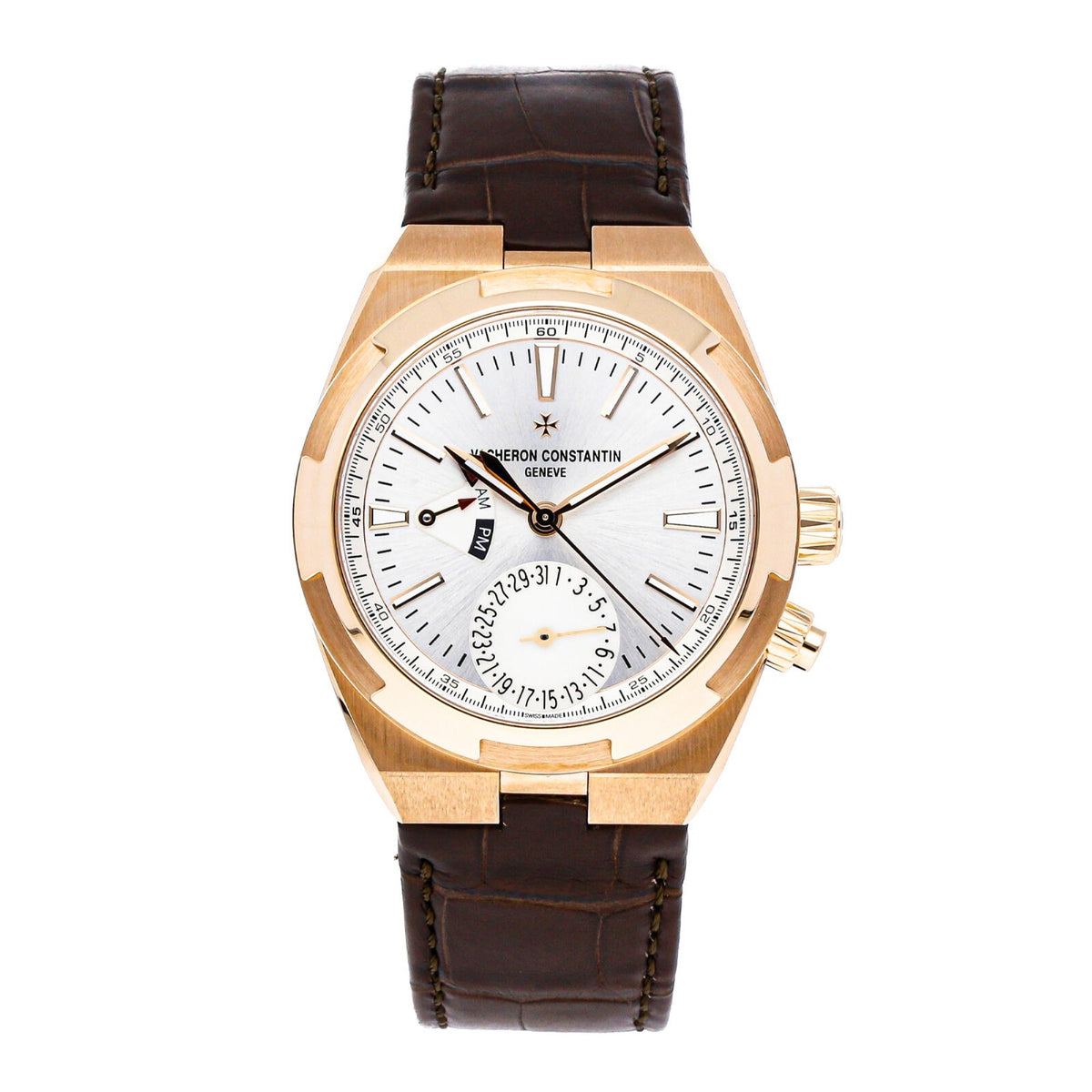 Vacheron Constantin Men's 7900V-000R-B336 Overseas Dual Time Brown Leather Watch