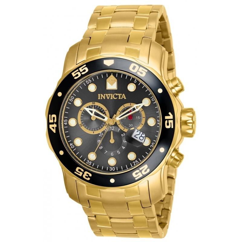 Invicta Men&#39;s 80064 Pro Diver Scuba Gold-Tone Stainless Steel Watch