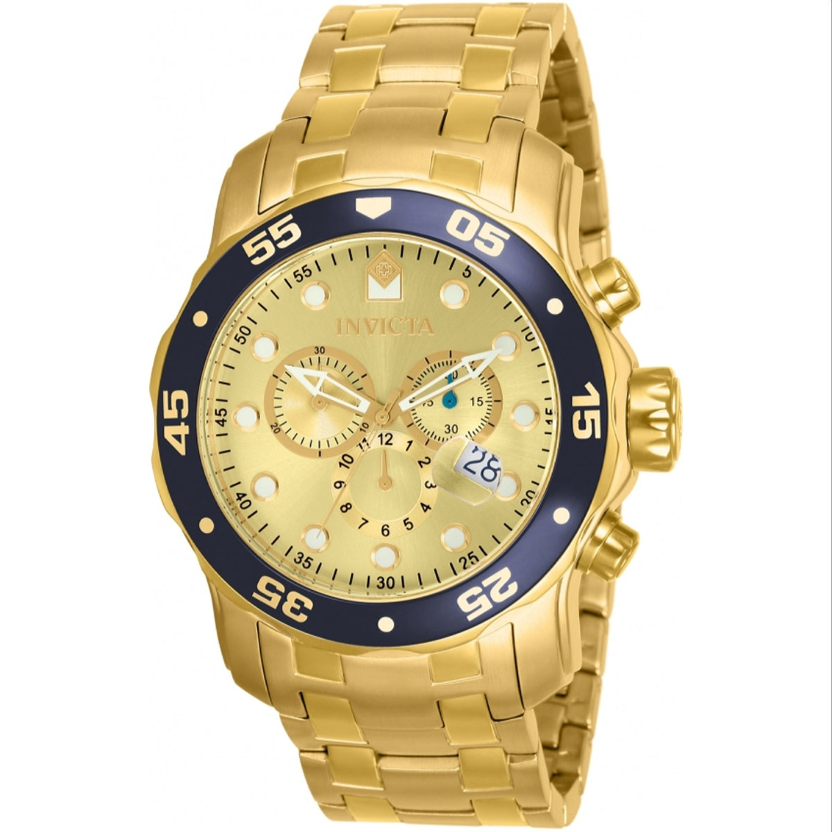 Invicta Men&#39;s 80068 Pro Diver Scuba Gold-Tone Stainless Steel Watch