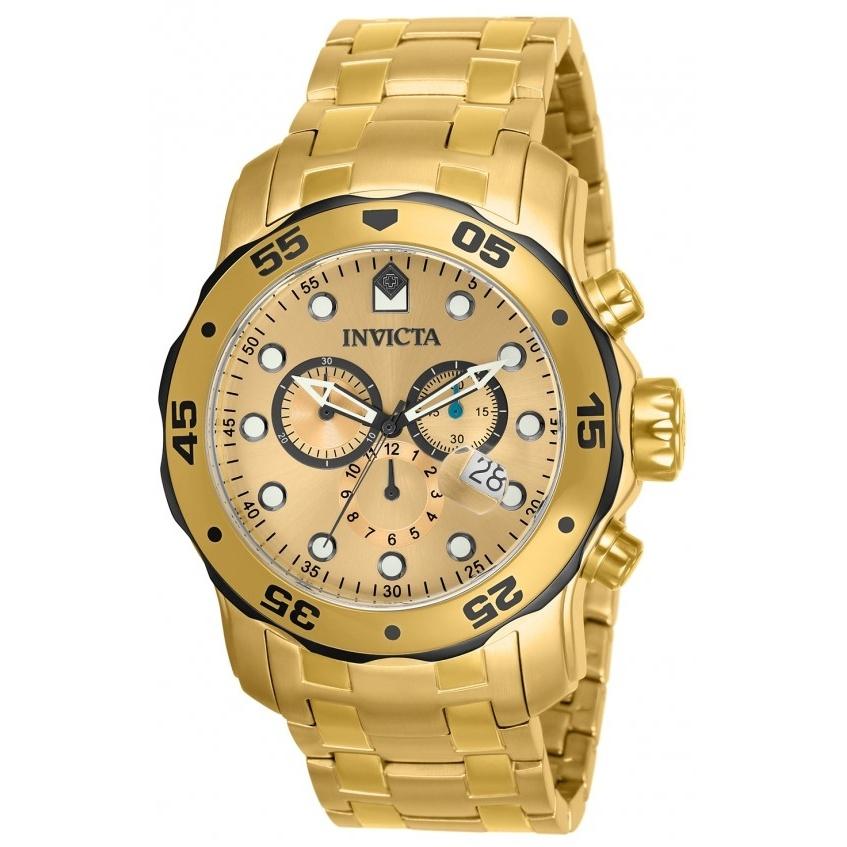 Invicta Men's 80070 Pro Diver Scuba Gold-Tone Stainless Steel Watch