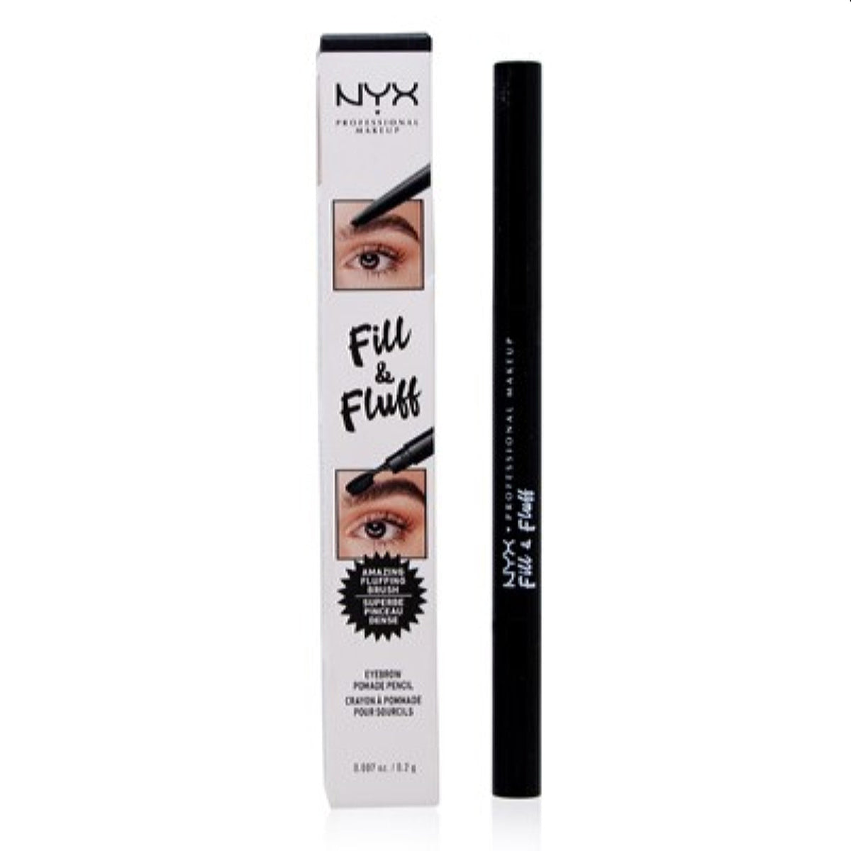 Nyx Fill &amp; Fluff Eyebrow Pomade Pencil (Black) 0.007 Oz (0.2 Ml)  
