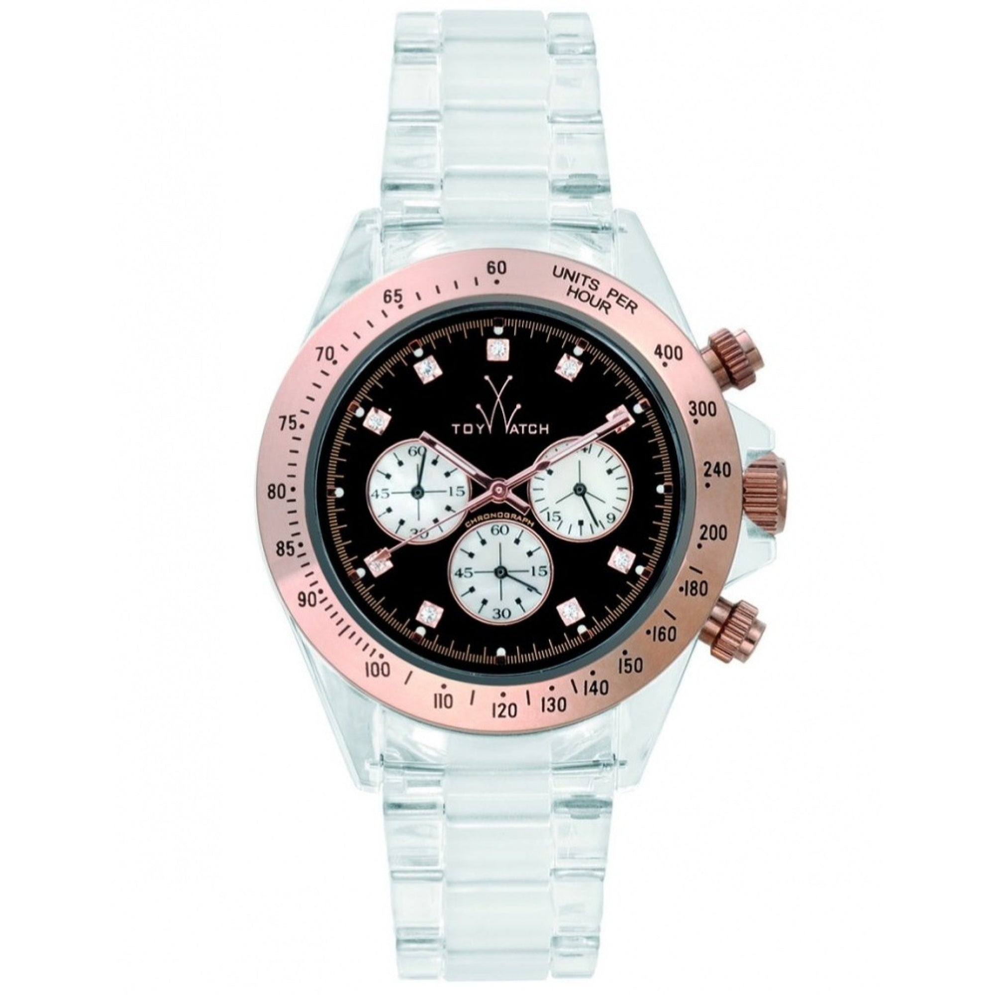 Toy Watch Toy Watch Unisex 8009BKPGP Transluscent Polycarbonate Watch Toy Watch Toy Watch Unisex 8009BKPGP Transluscent Polycarbonate Watch