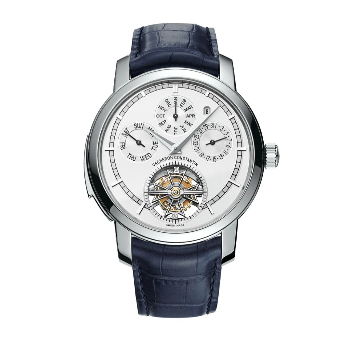 Vacheron Constantin Men's 80172-000P-9589 Traditionnelle Blue Leather Watch