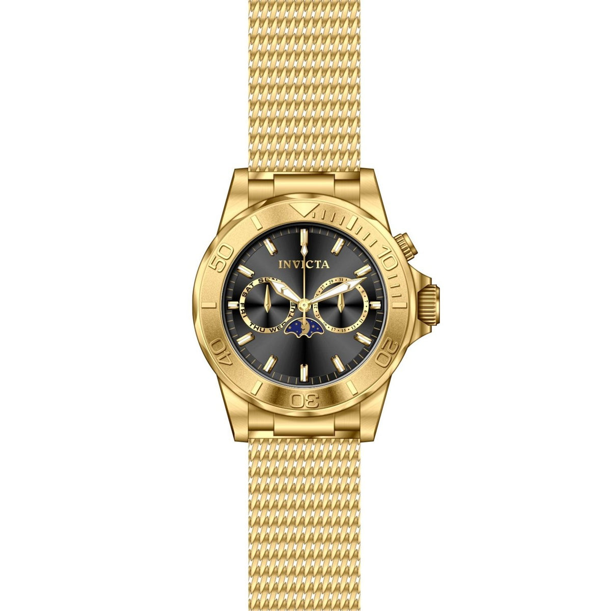 Invicta Men&#39;s 80327 Pro Diver Multi-Function Gold-Tone Stainless Steel Watch