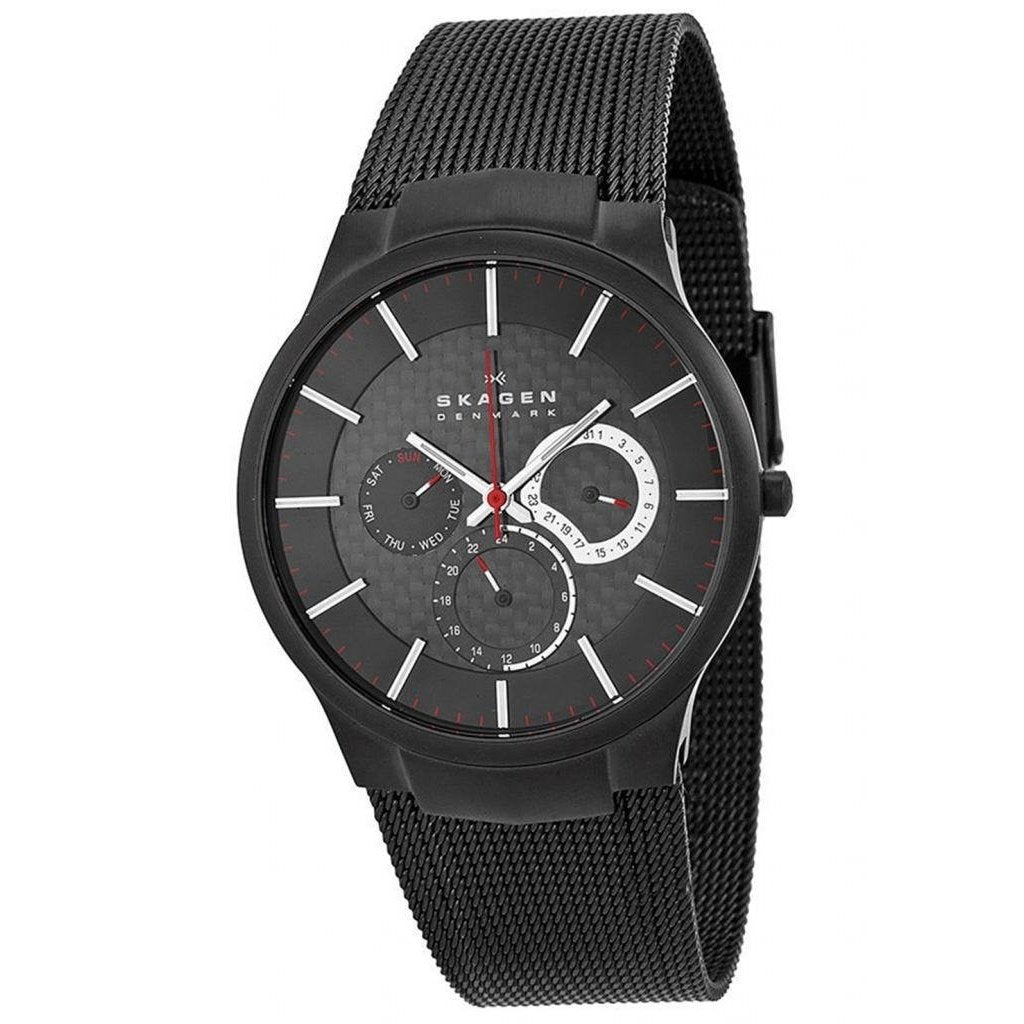 Skagen Men's 809XLTBB Chronograph Black Titanium Watch