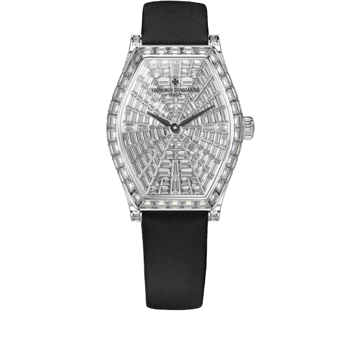 Vacheron Constantin Women's 81610-000G-B007 Malte Diamonds Black Satin Watch