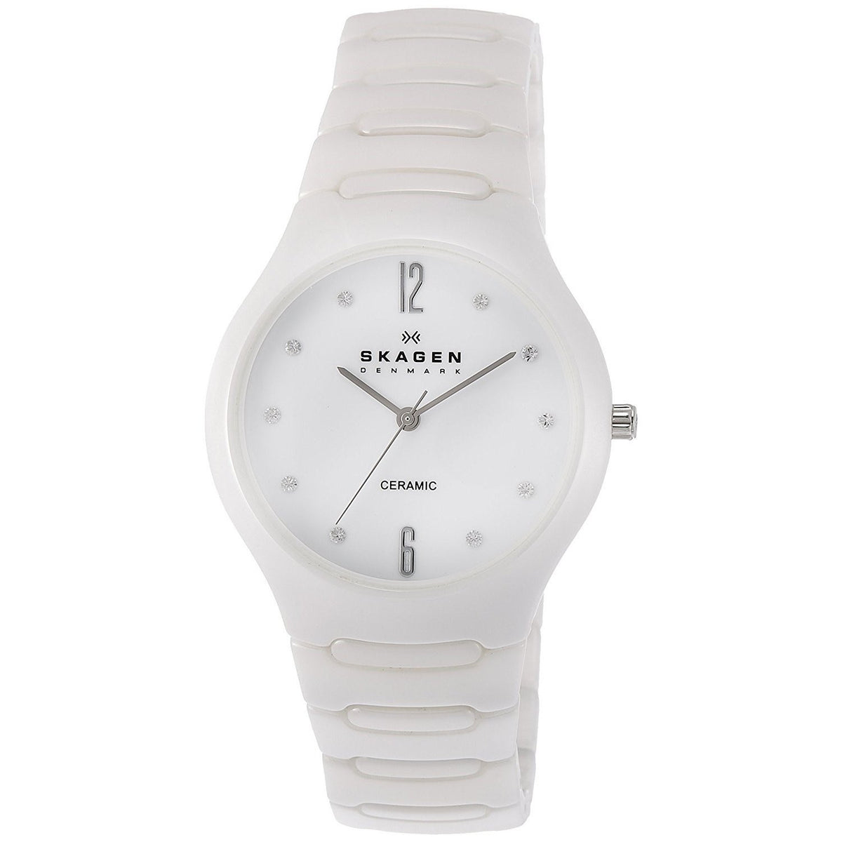 Skagen Women's 817SSXC Crystal White Ceramic Watch