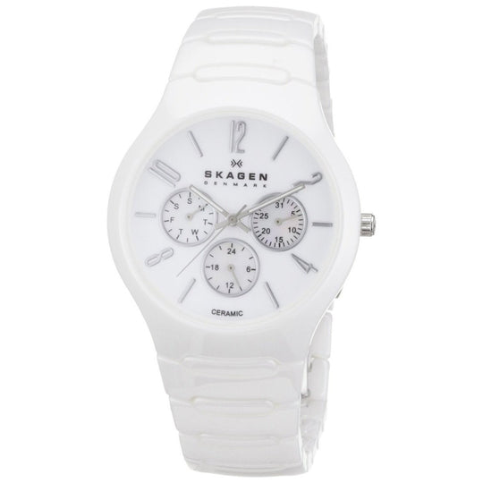 Skagen Women's 817SXWC1 Multi-Function White Ceramic Watch