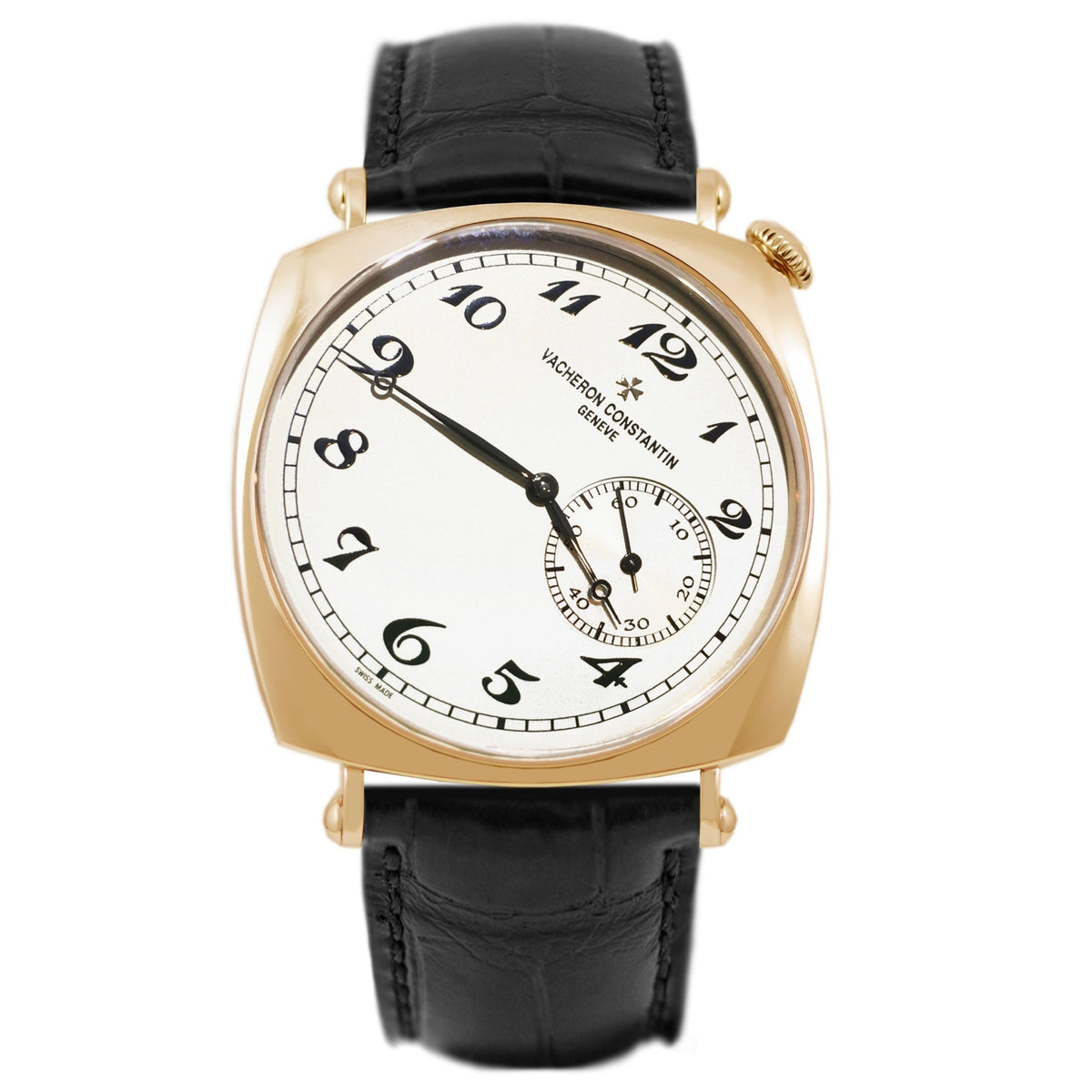 Vacheron Constantin Men's 82035-000J-9964 Historiques Black Leather Watch