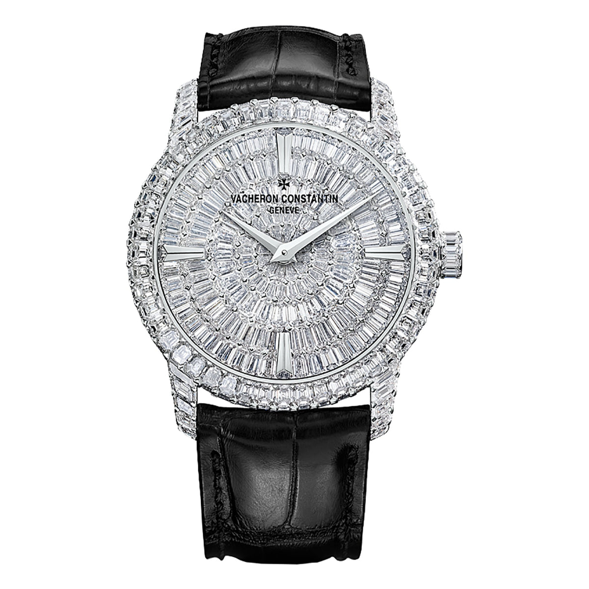 Vacheron Constantin Men's 82760-000G-9852 Traditionnelle Black Leather Watch