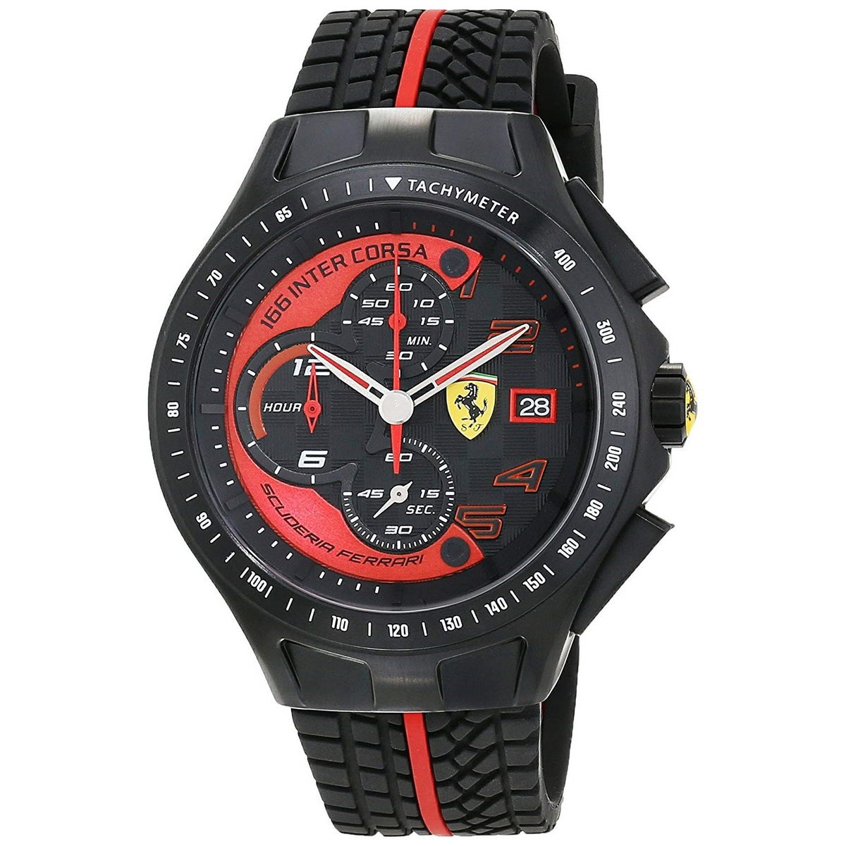 Ferrari Men&#39;s 830077 Race Day Chronograph Two-Tone Silicone Watch