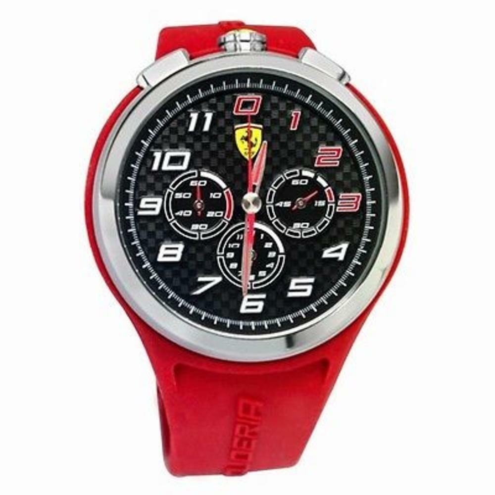 Ferrari Men&#39;s 830101 Ready Set go Chronograph Red Silicone Watch