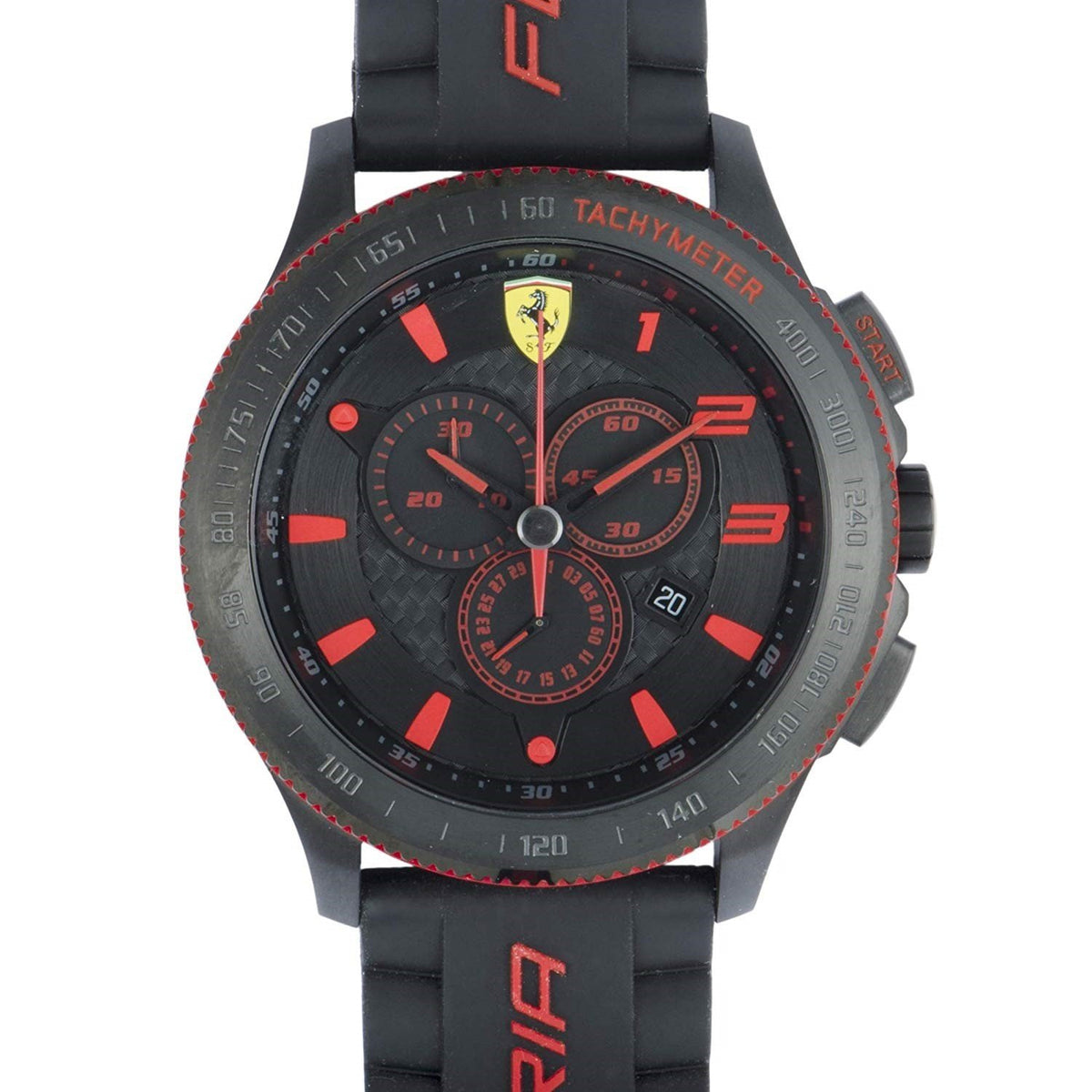 Ferrari Men&#39;s 830138 Scuderia  Chronograph Two-Tone Stainless Steel and White Ceramic Center Links Watch