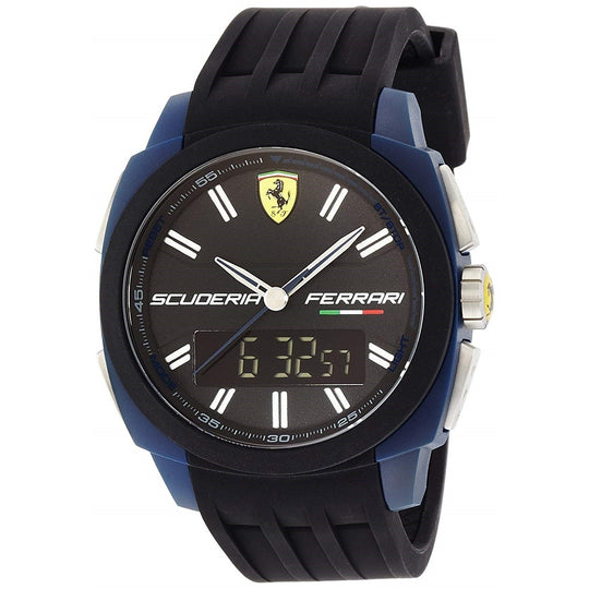 Ferrari Men's 830149 Scuderia Aerodinamico Black Silicone Watch