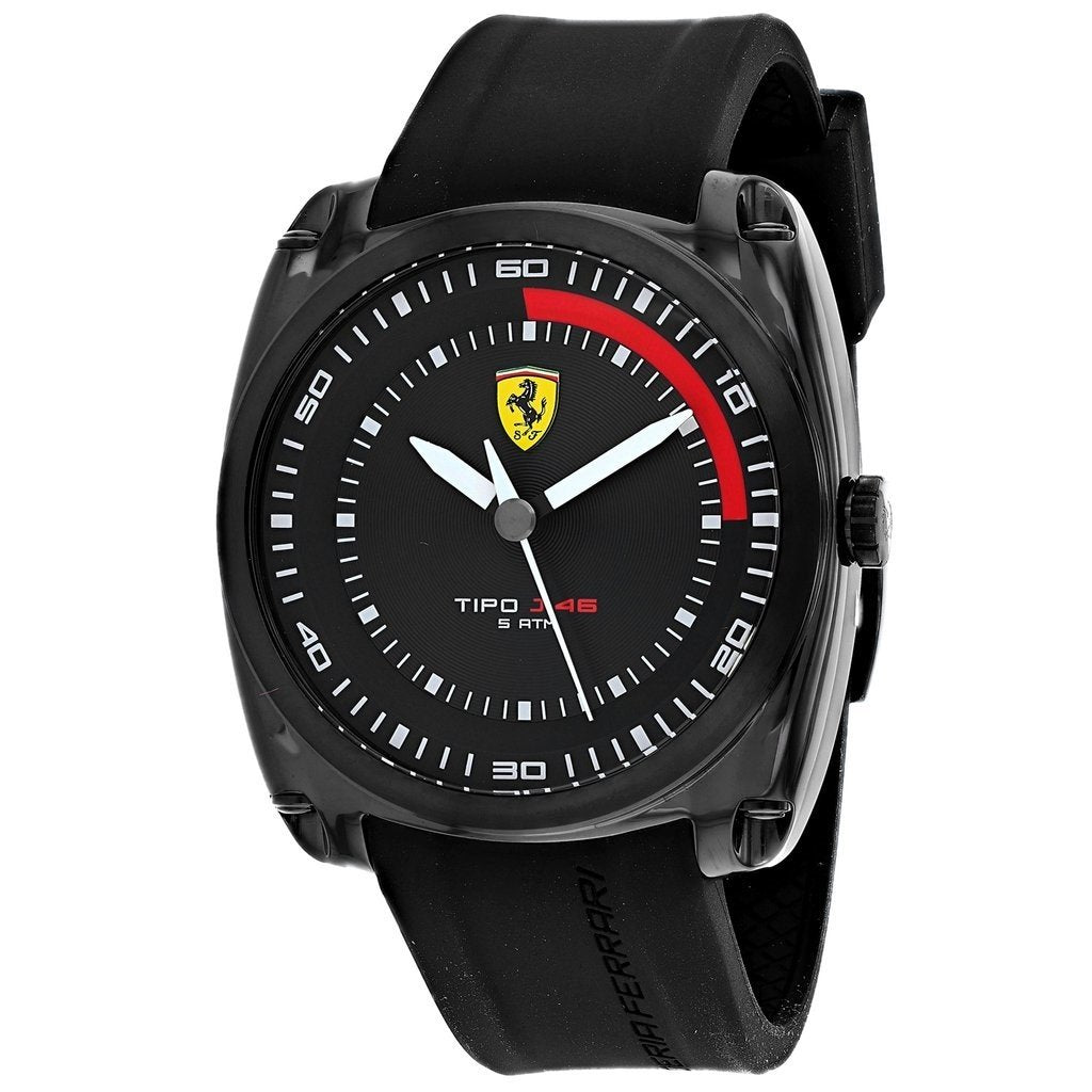 Ferrari Men&#39;s 830319 Scuderia Black Silicone Watch