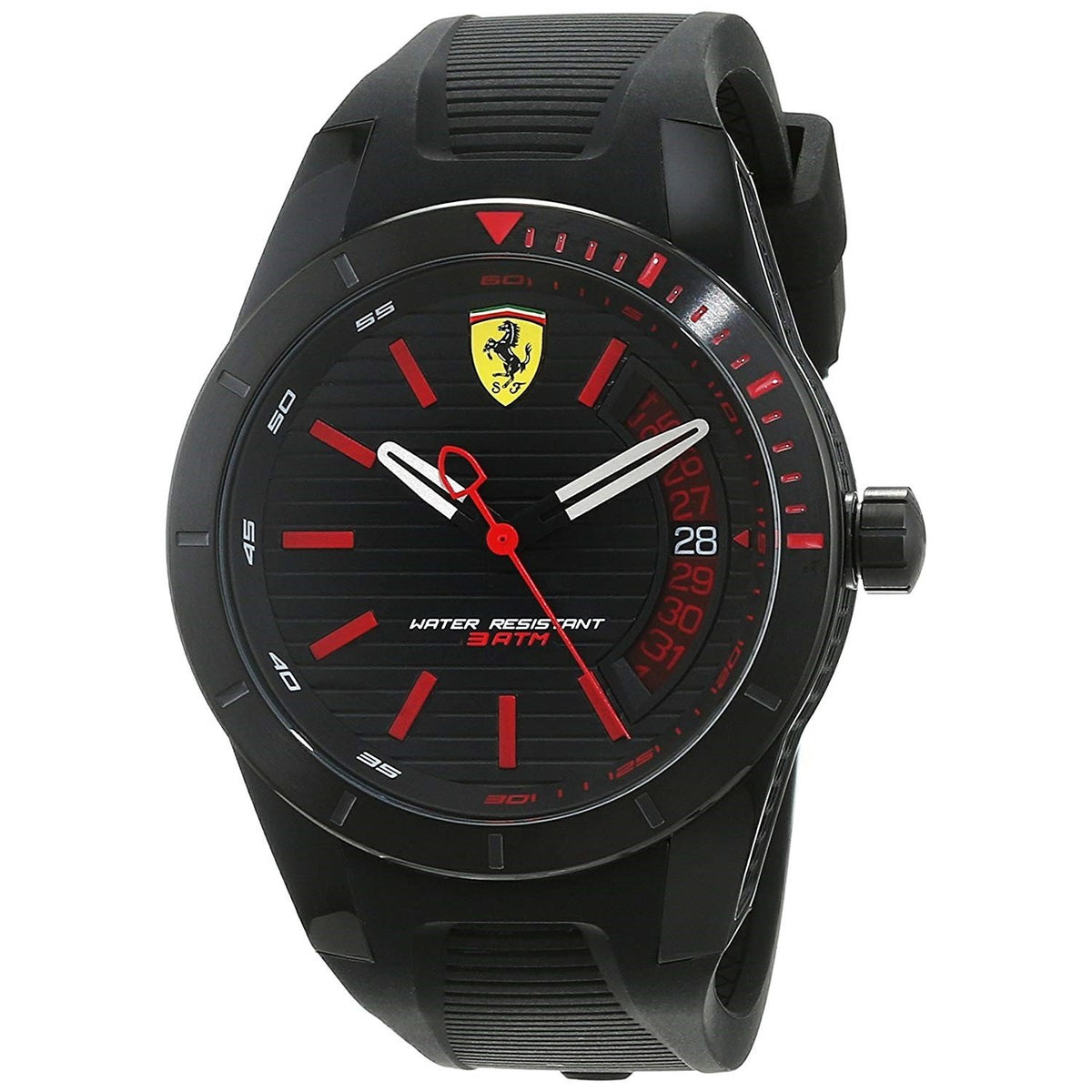 Ferrari Men&#39;s 830428 Race Day Black Silicone Watch