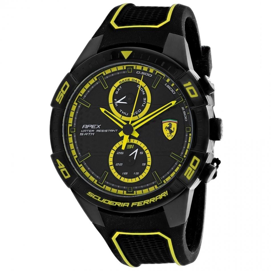 Ferrari Men&#39;s 830633 Scuderia Black Silicone Watch