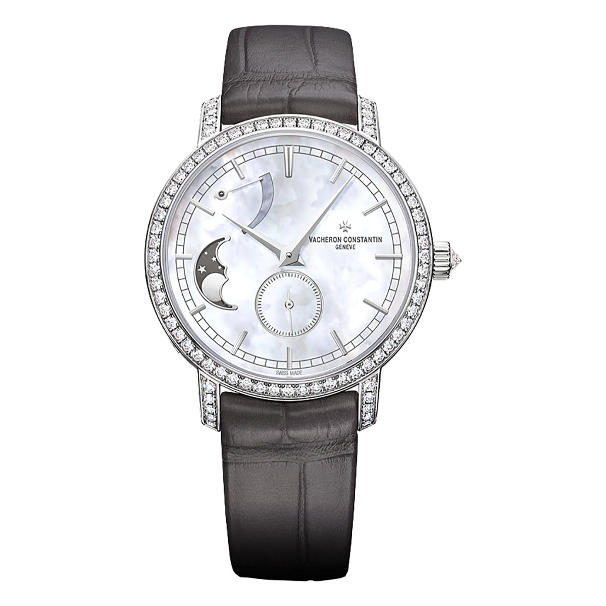 Vacheron Constantin Women's 83570-000G-9916 Traditionnelle Grey Leather Watch