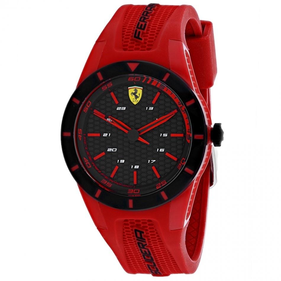 Ferrari Men&#39;s 840005 Red Rev Red Silicone Watch