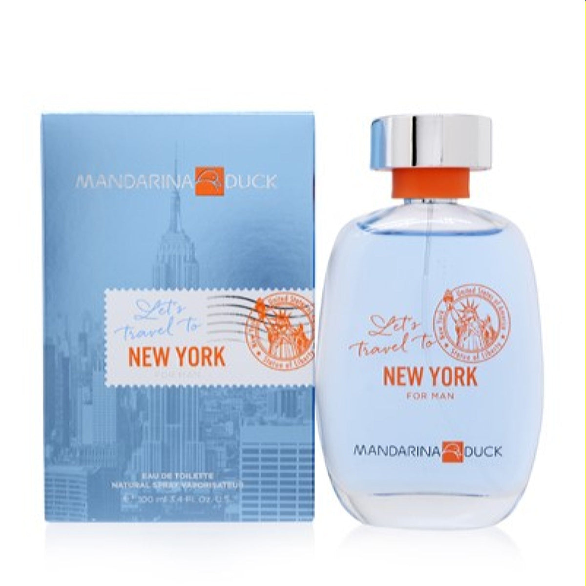 Let'S Travel To New York Mandarina Duck Edt Spray 3.4 Oz (100 Ml) For Men I05P003