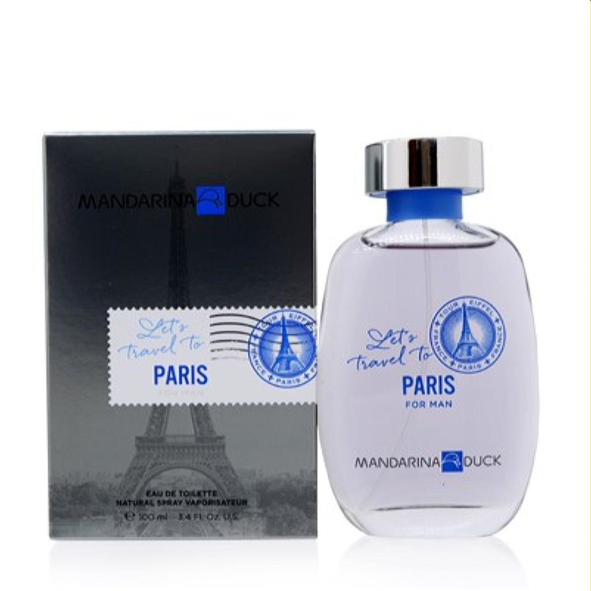 Let'S Travel To Paris Mandarina Duck Edt Spray 3.4 Oz (100 Ml) For Men I05S003