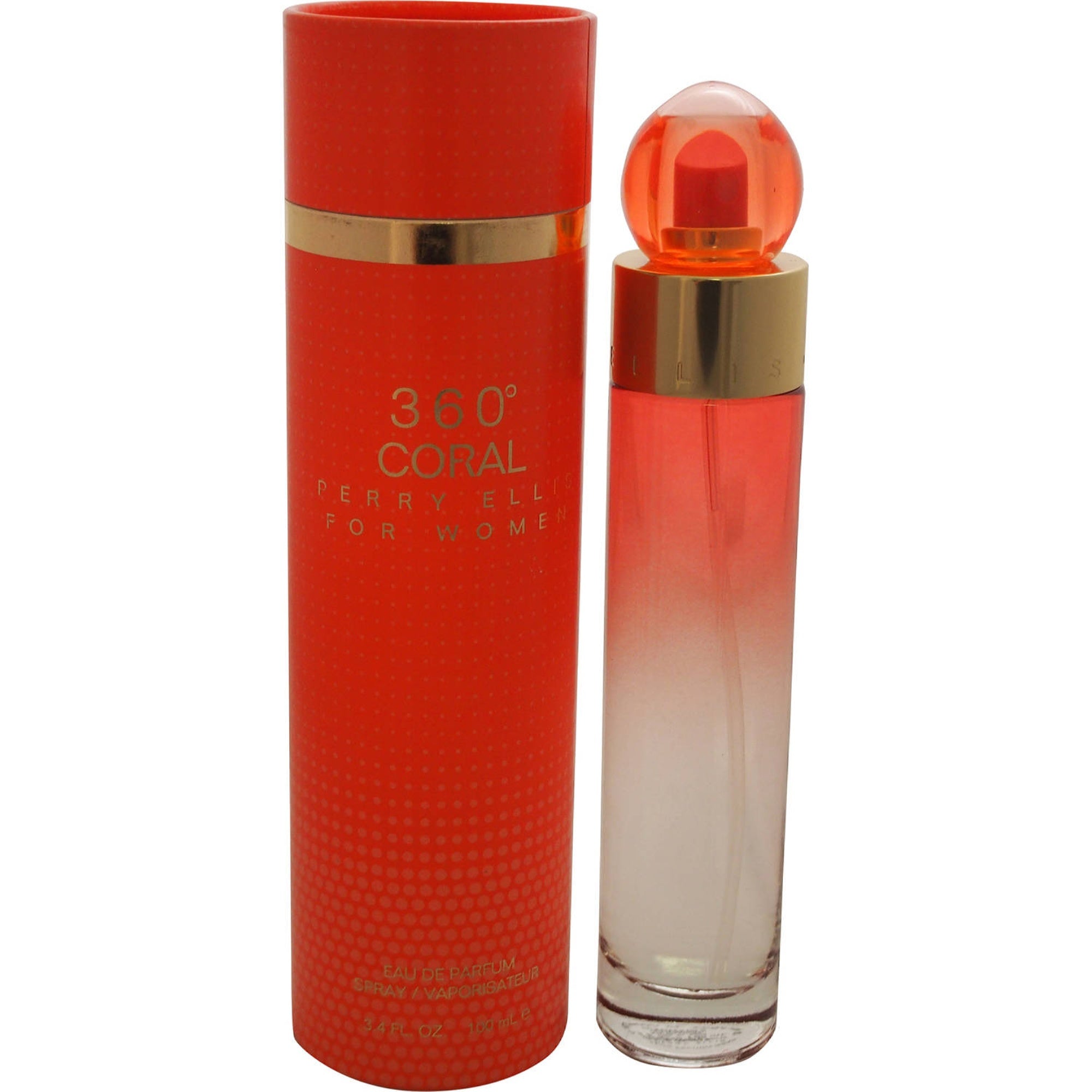 360 Coral Perry Ellis Edp Spray 3.4 Oz 100 Ml For Women 73101276