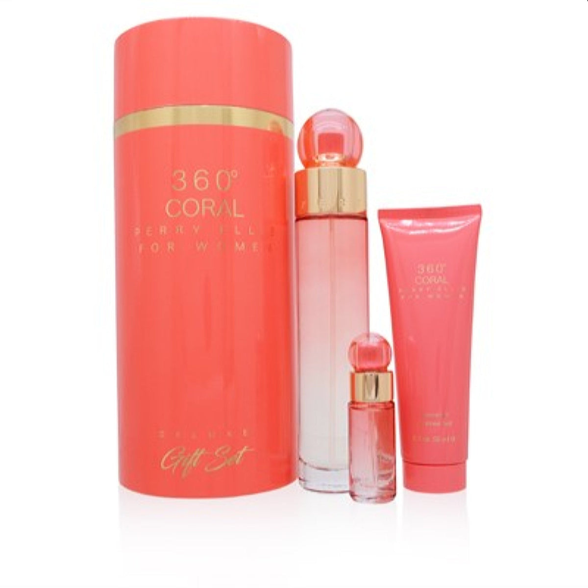 360 Coral Perry Ellis Deluxe Gift Set For Women   