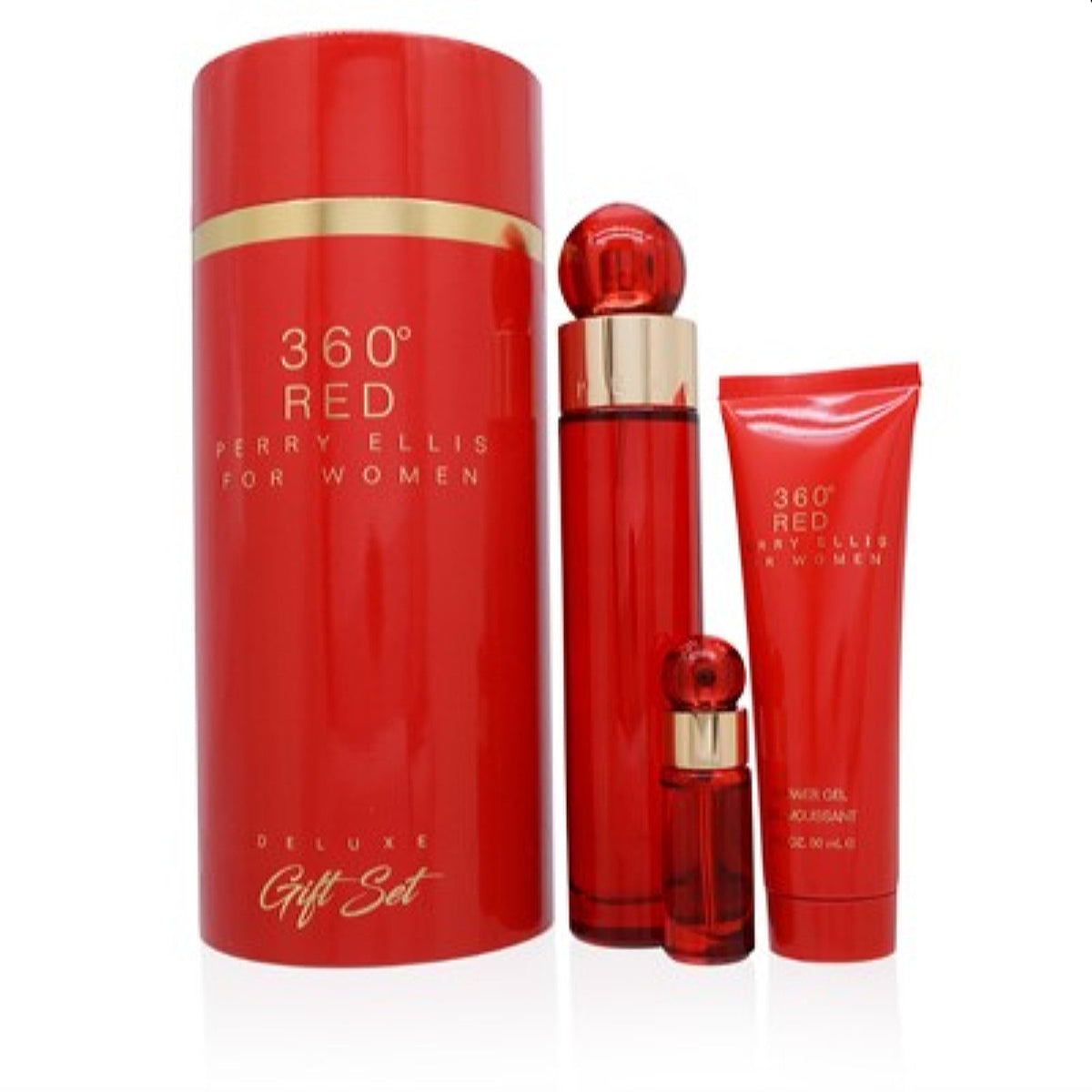 360 Red For Women Perry Ellis Deluxe Gift Set For Women   