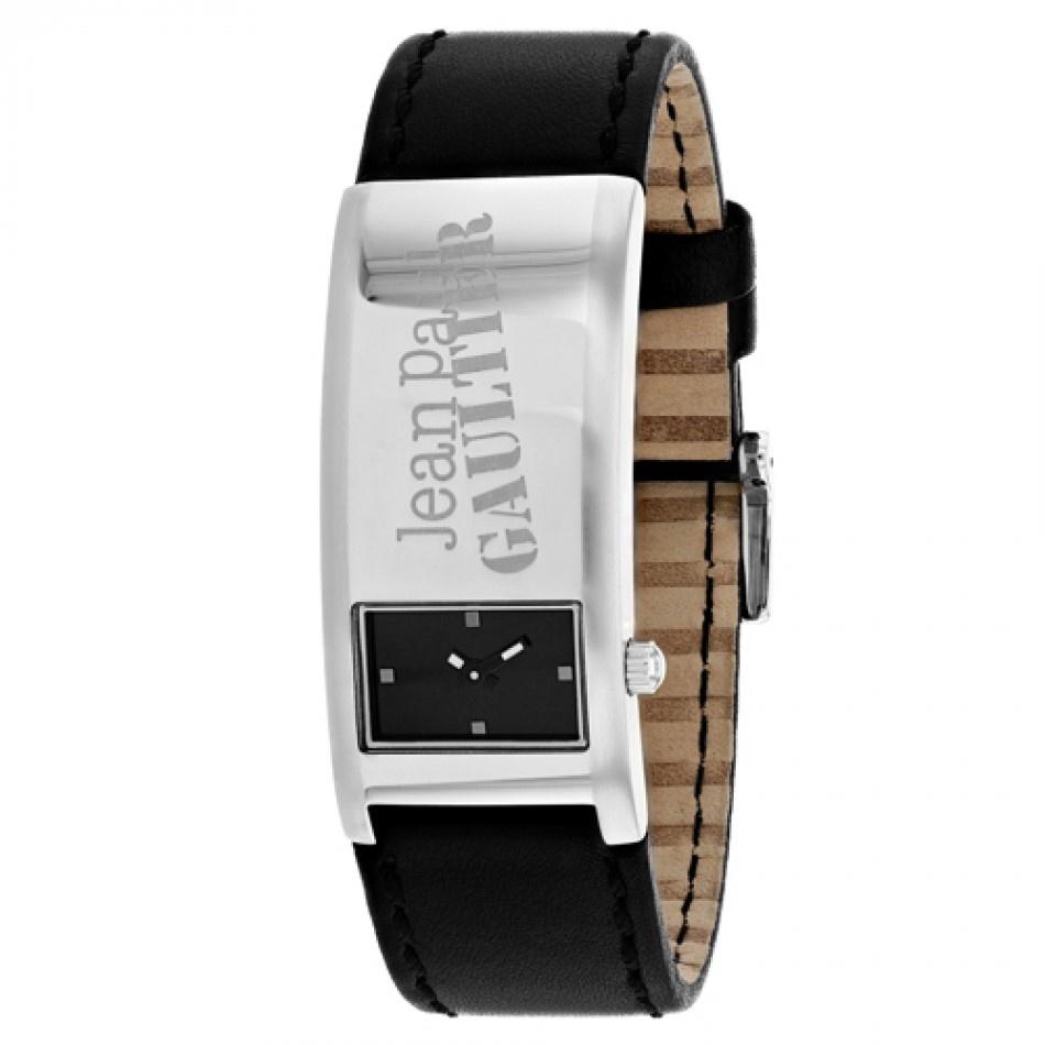 Jean Paul Gaultier Men&#39;s 8503701 Identite Black Leather Watch