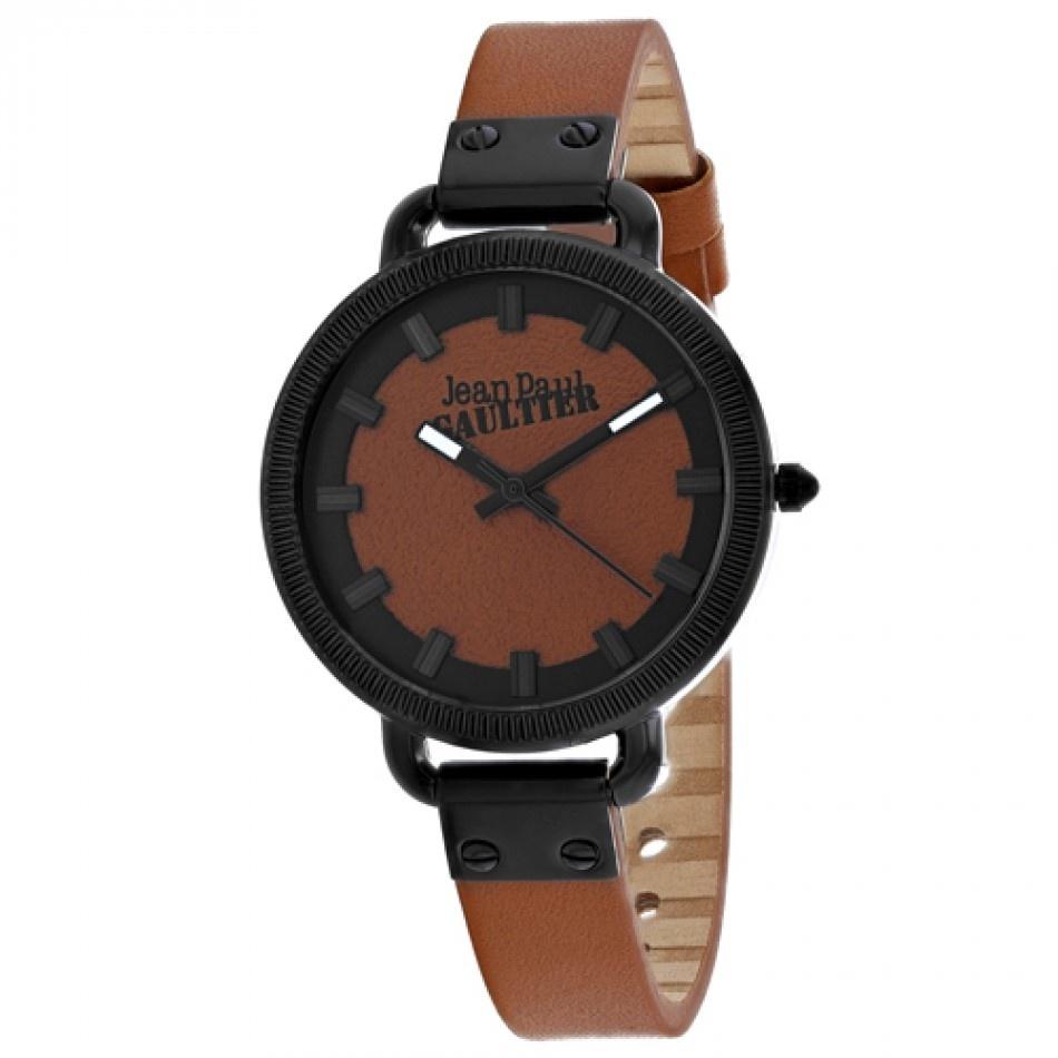 Jean Paul Gaultier Women's 8504314 Index Brown Leather Watch
