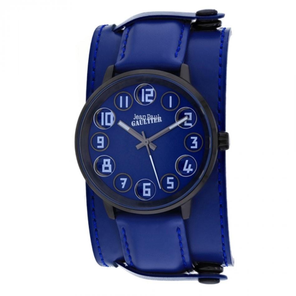 Jean Paul Gaultier Men&#39;s 8504704 Decroche Blue Leather Watch