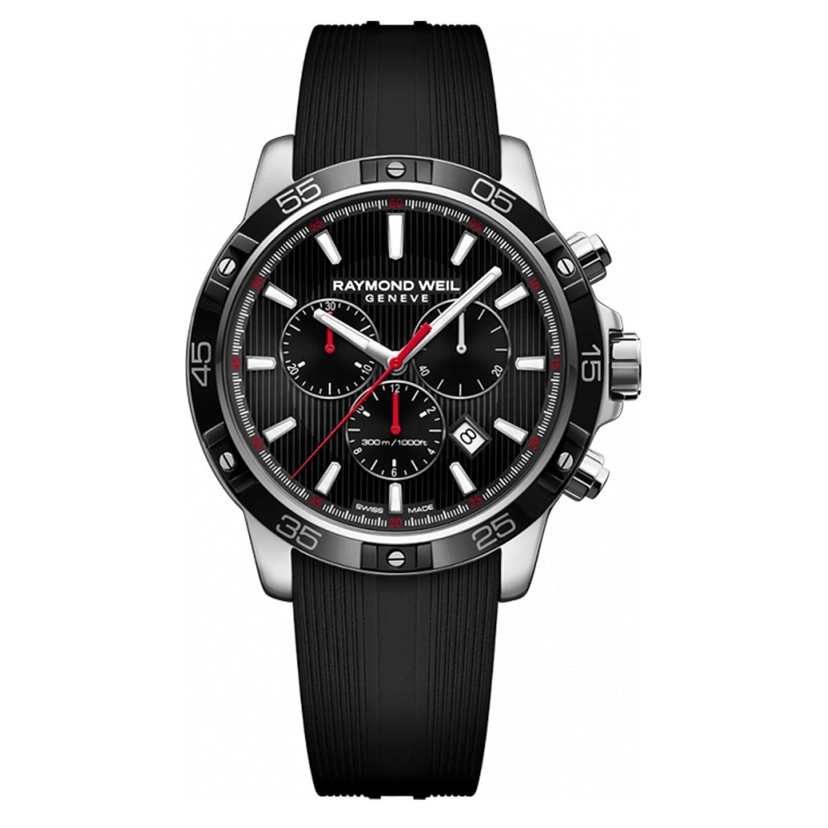 Raymond Weil Men&#39;s 8560-SR1-20001 Tango Chronograph Black Rubber Watch