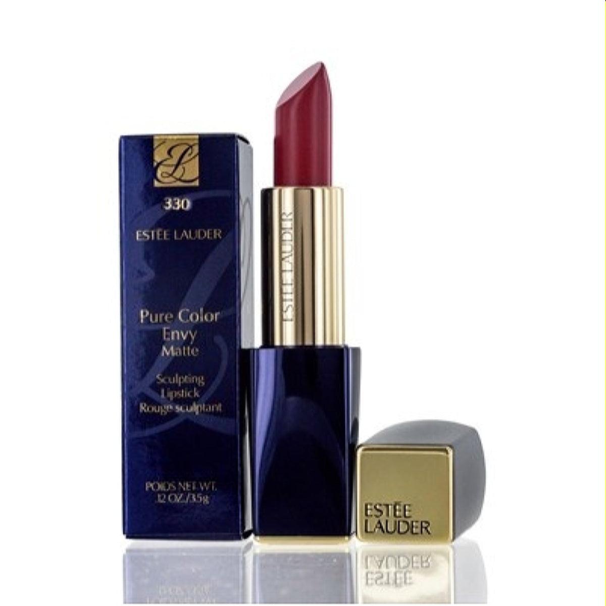 Estee Lauder Pure Color Envy Matte Sculpting Lipstick 330 Decisive Poppy .12 Oz  R8FC-09