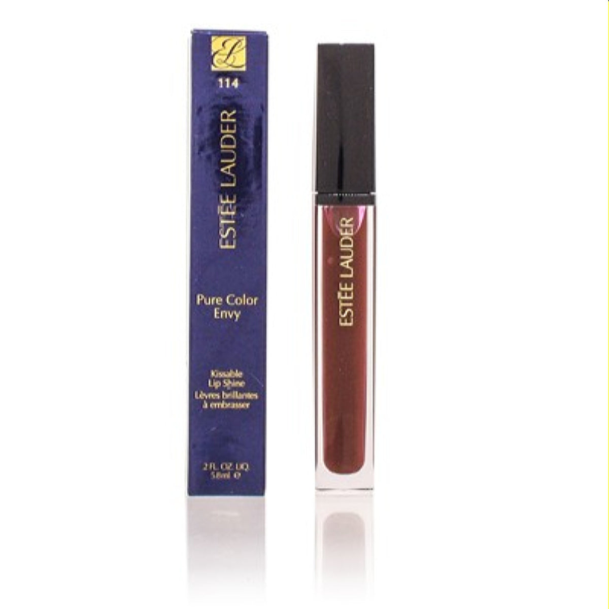 Estee Lauder Pure Color Envy Kissable Lip Shine 114 Lush Merlot 0.20 Oz  PFN7-18