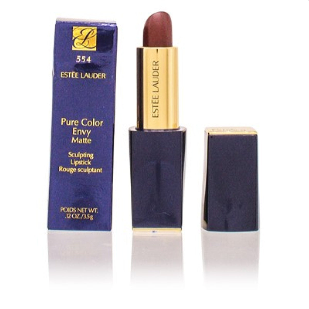 Estee Lauder Pure Color Envy Sculpting Lipstick  554 Deep Secret  0.12 Oz   