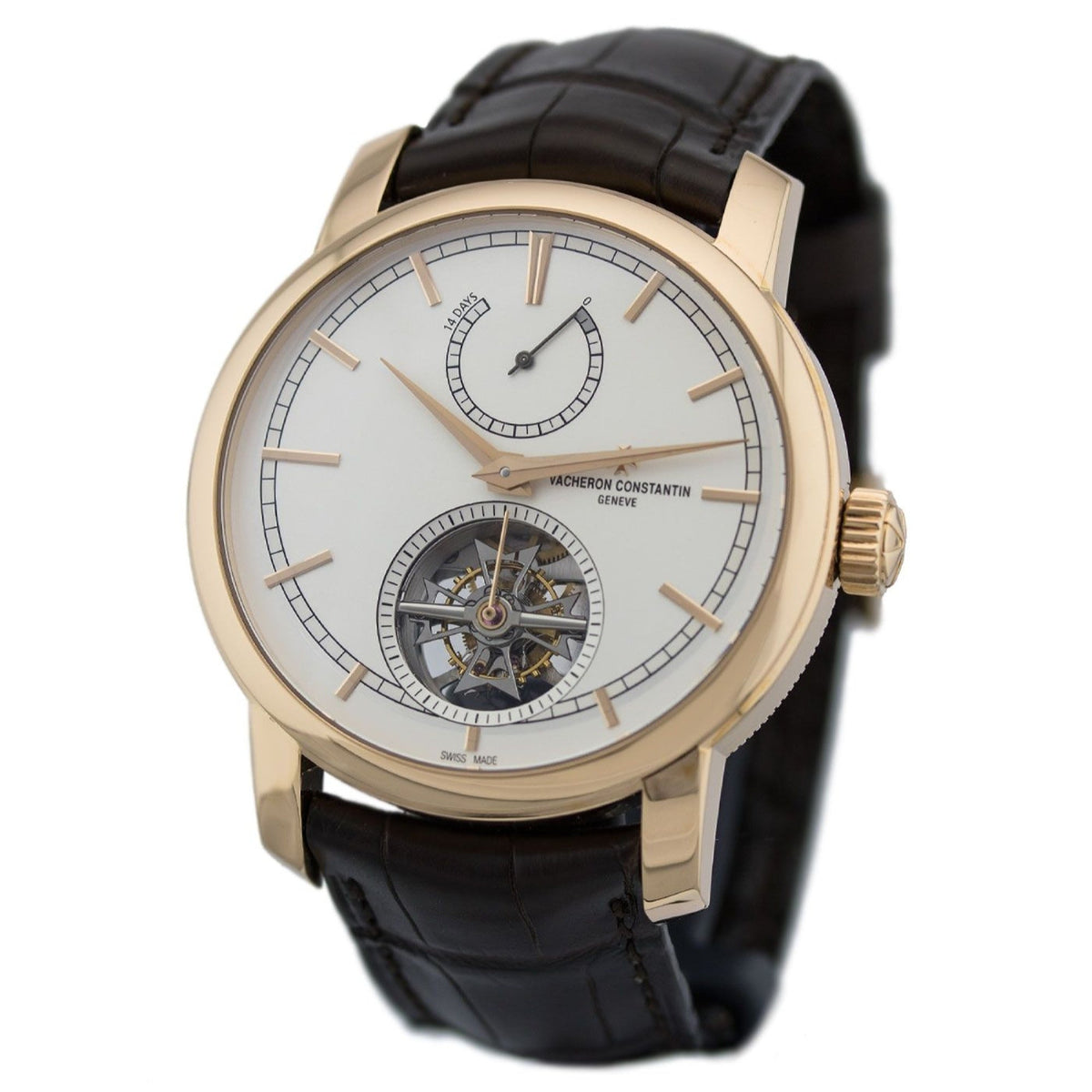 Vacheron Constantin Men's 89000-000R-9655 Traditionelle Brown Leather Watch