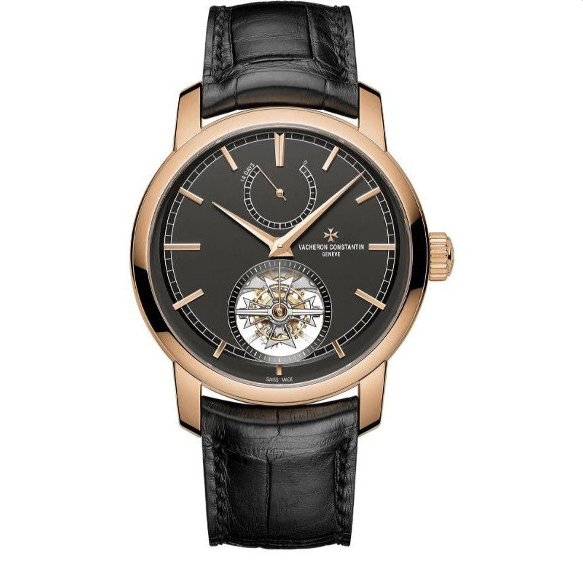 Vacheron Constantin Men's 89000-000R-B407 Traditionelle Black Leather Watch