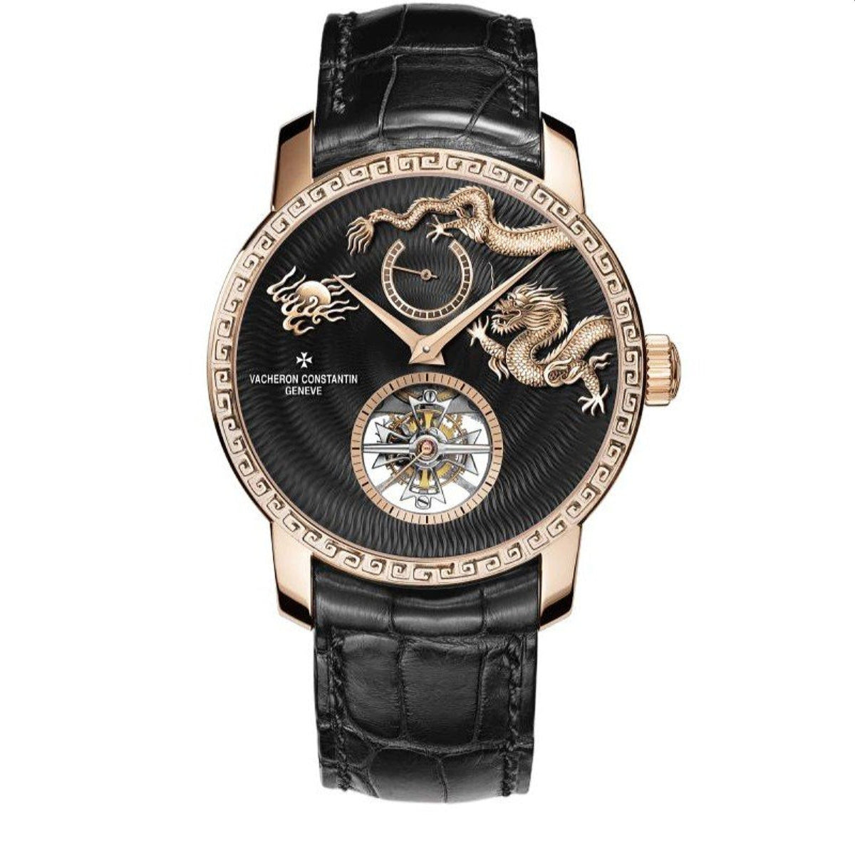 Vacheron Constantin Men's 89000-000R-B528 Traditionelle Black Leather Watch