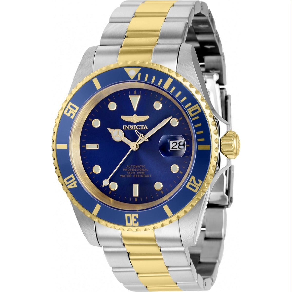 Invicta Men&#39;s 8928OBXL Pro Diver Automatic Gold-Tone and Silver Stainless Steel Watch