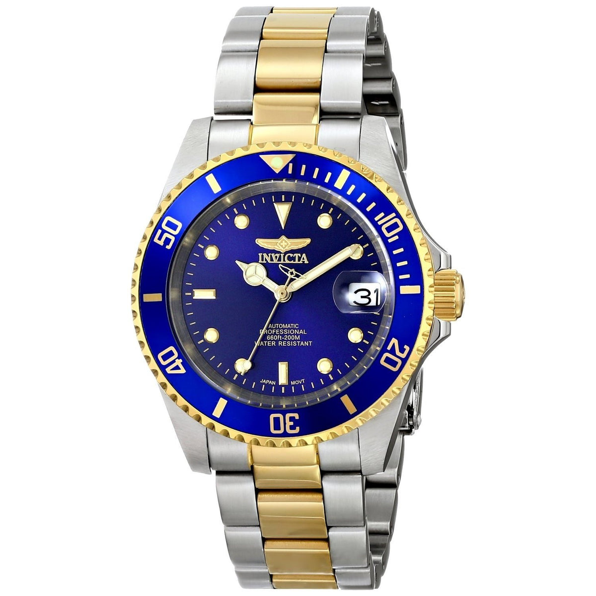 Invicta Men&#39;s 8928OB Pro Diver Automatic Gold-Tone and Silver Stainless Steel Watch
