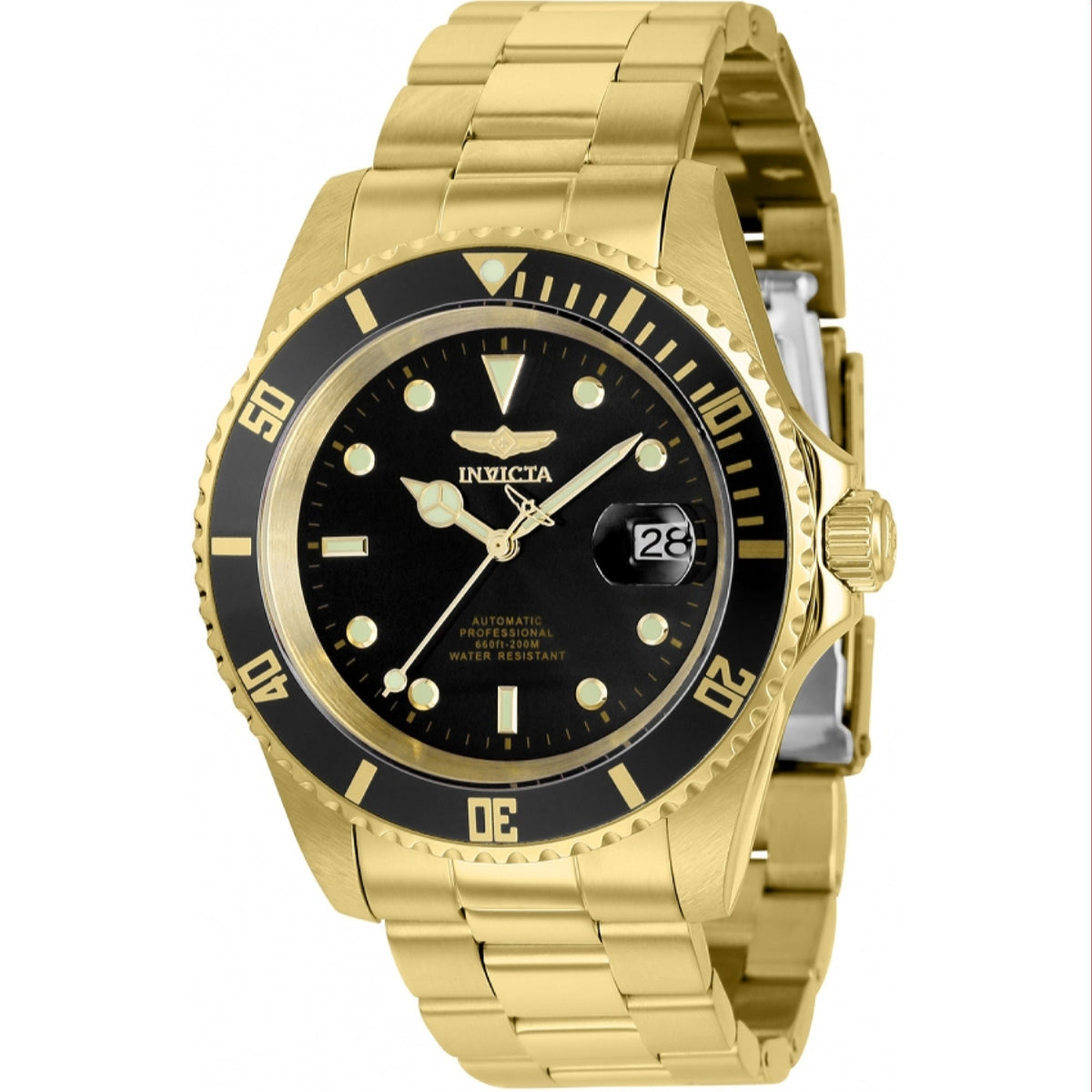 Invicta Men&#39;s 8929OBXL Pro Diver Automatic Gold-Tone Stainless Steel Watch