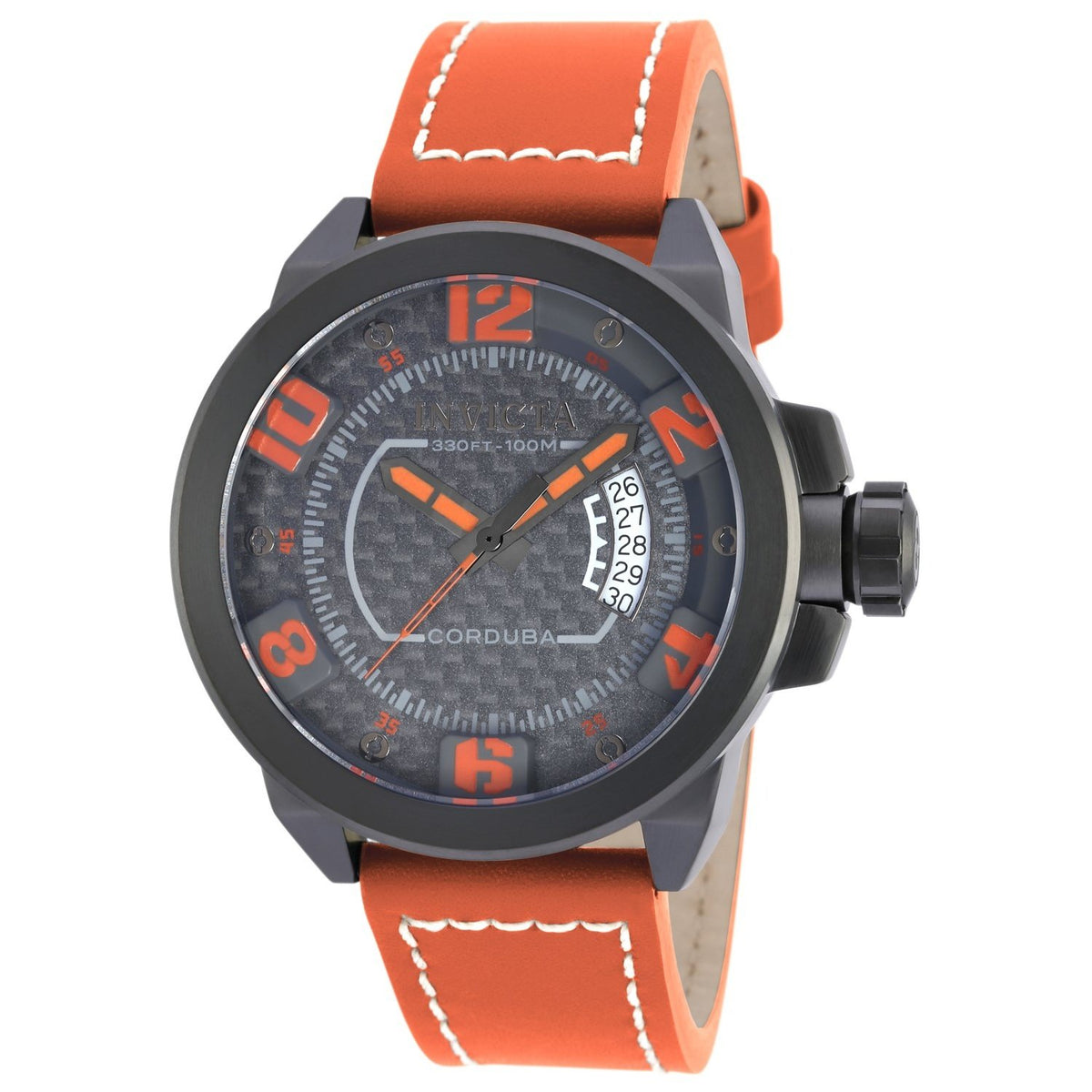 Invicta Men&#39;s 90208 Corduba Orange Leather Watch