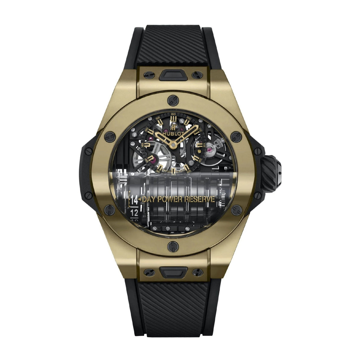 Hublot Men's 911.MX.0138.RX Big Bang MP-11 Power Reserve 14 Days Black Rubber Watch