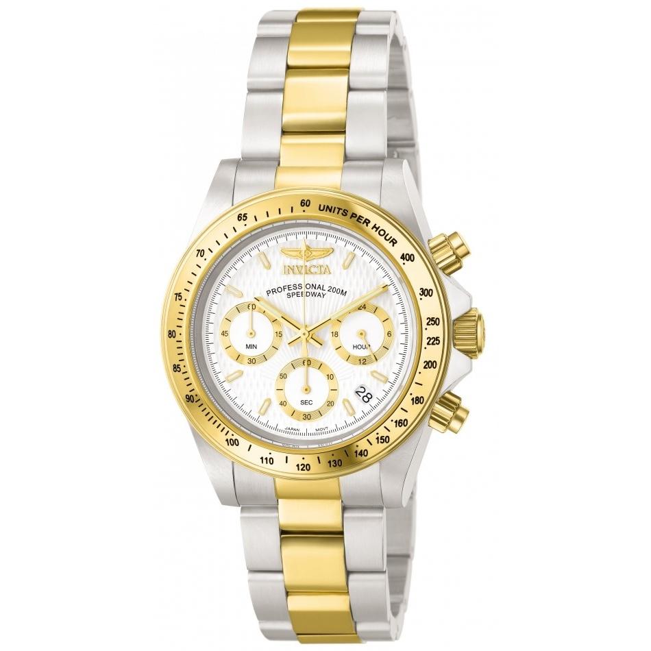 Invicta Men&#39;s 9212 Speedway Chronograph Gold-Tone and Silver Stainless Steel Watch