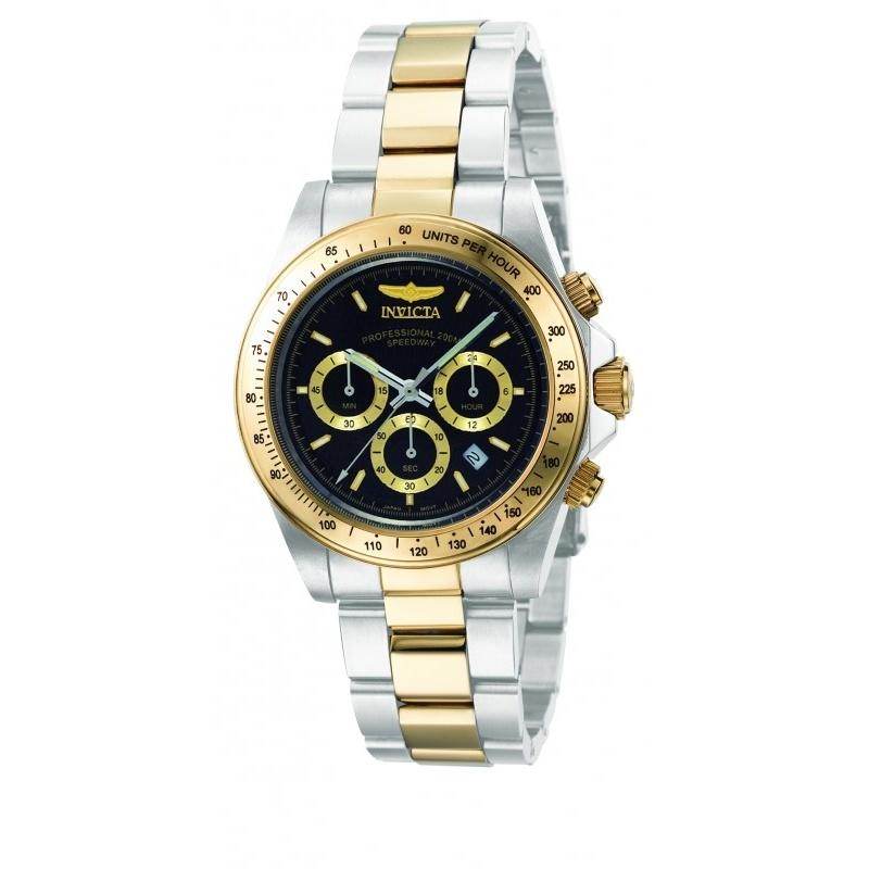 Invicta Men&#39;s 9224 Speedway Cougar Chronograph Gold-Tone and Silver Stainless Steel Watch