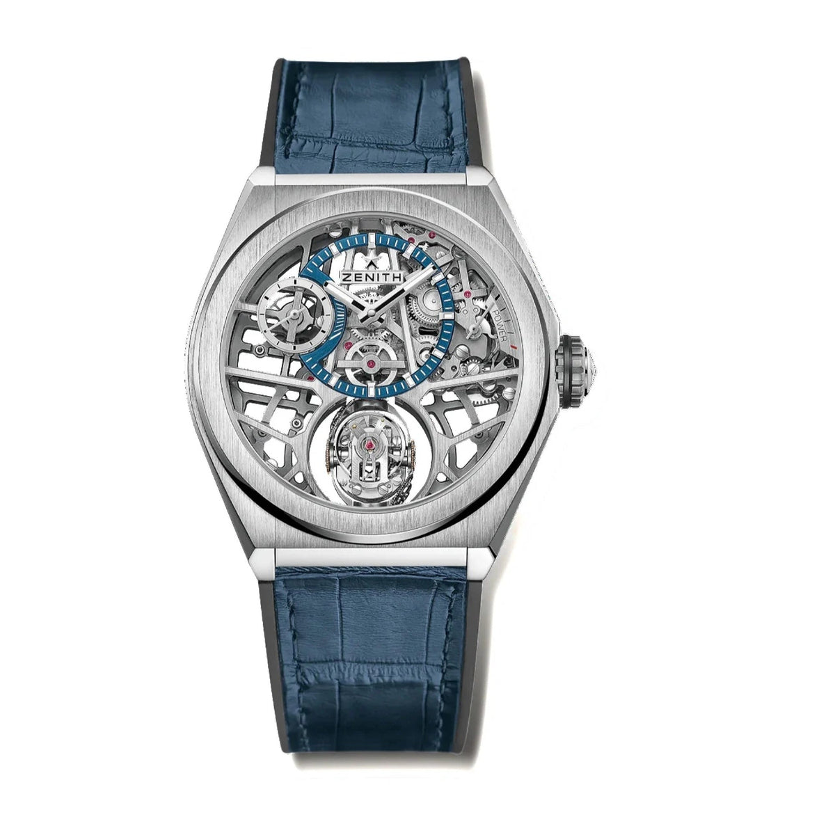 Zenith Men's 95.9000.8812-78.R584 Defy Zero G Blue Rubber and Leather Watch