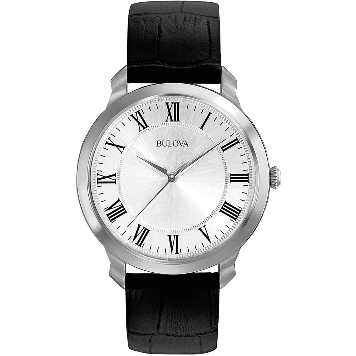Bulova Men&#39;s 96A133 Dress Black Leather Watch