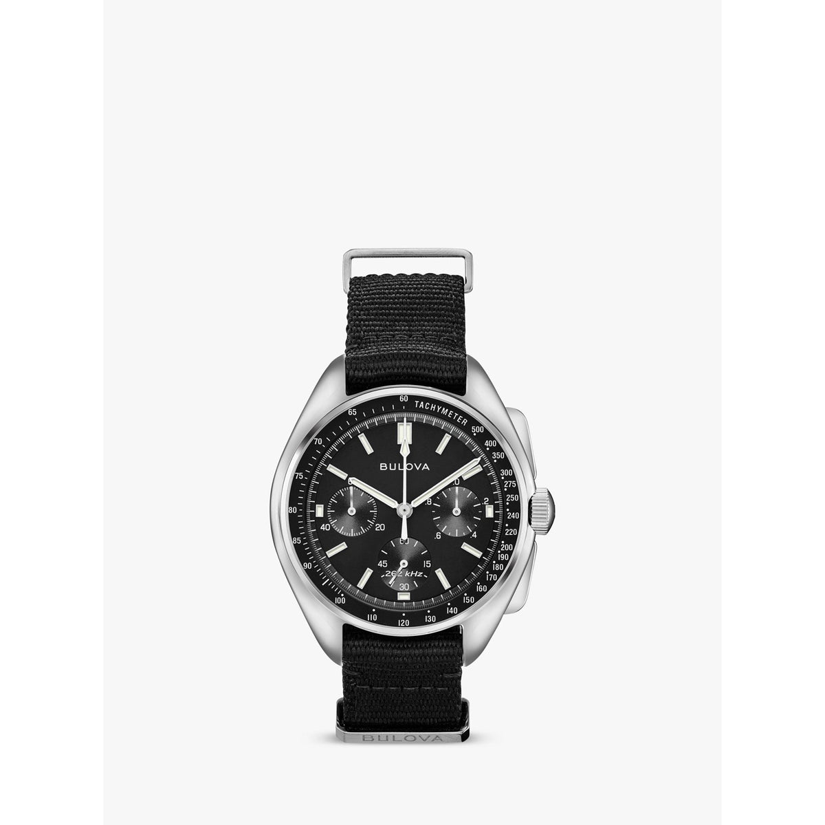 Bulova Men's 96A225 Lunar Pilot Chronograph Black Nylon Watch